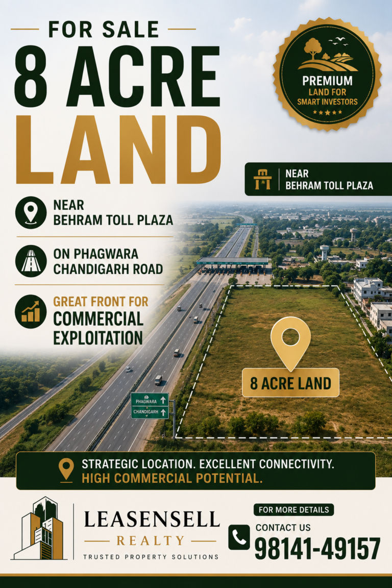 8 Acres Land on Phagwara Chandigarh Highway